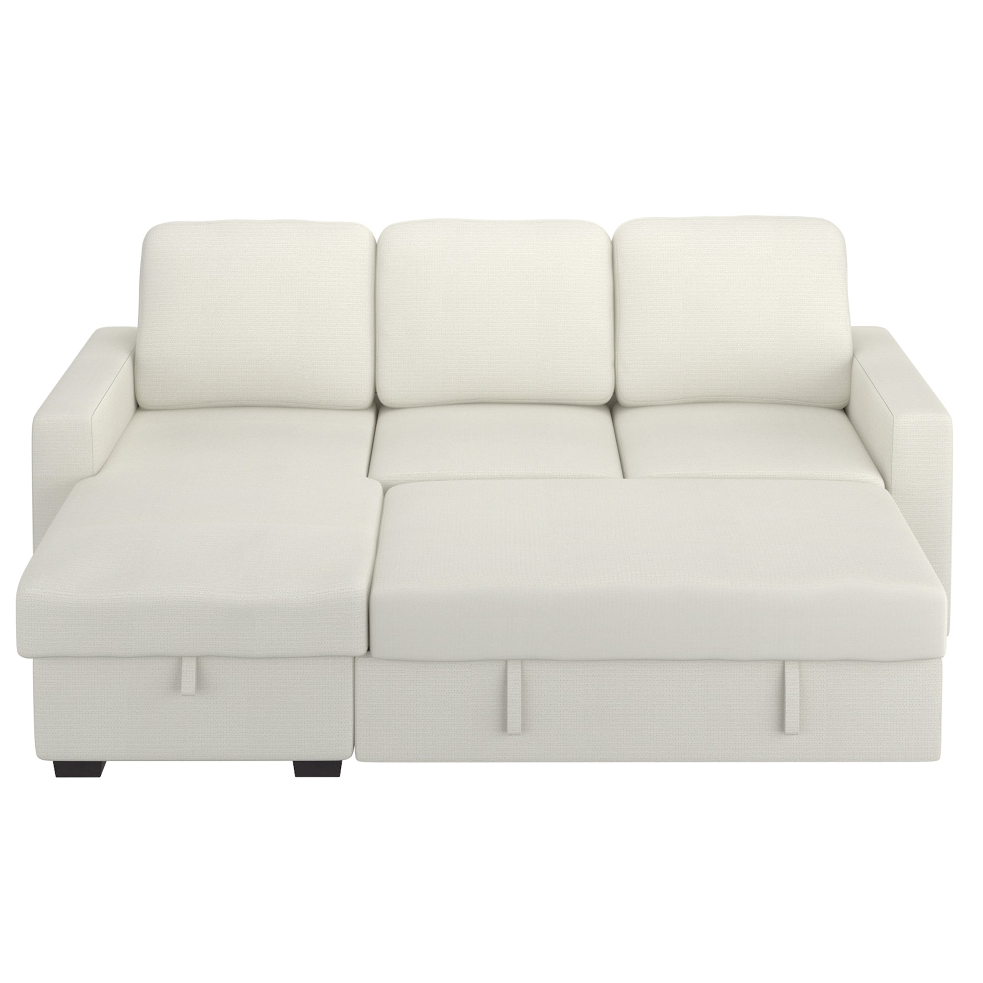 ALFONSO-R/L/H SECT W/BED+STOR,93.125"-BEIGE