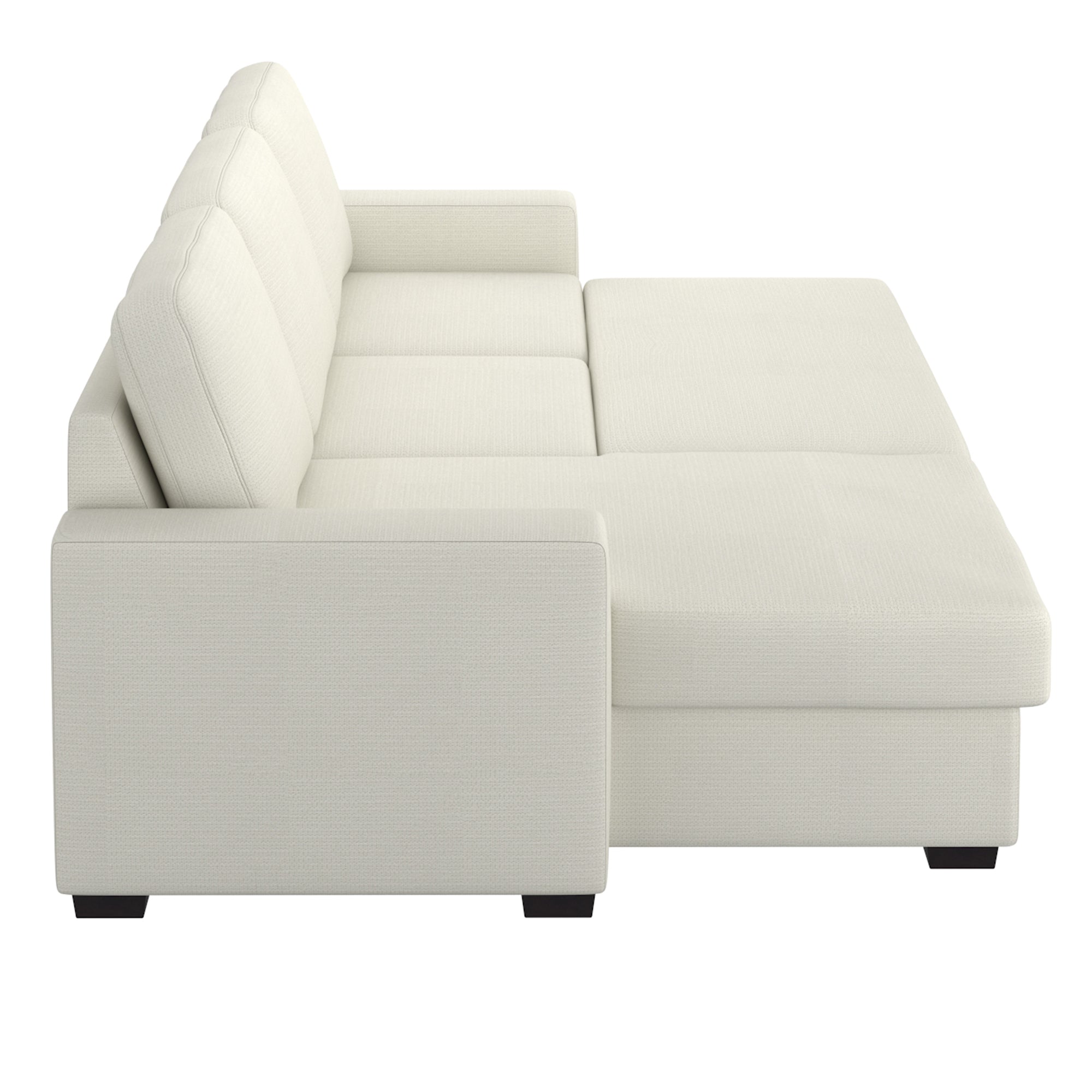 ALFONSO-R/L/H SECT W/BED+STOR,93.125"-BEIGE