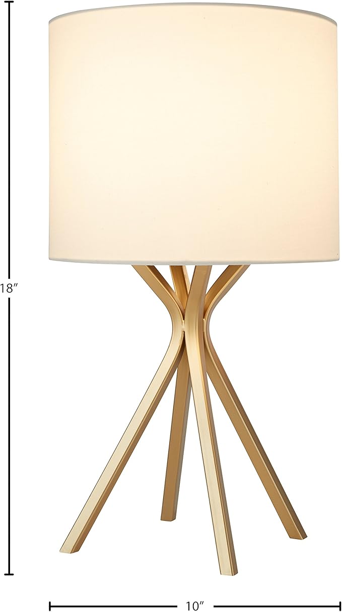 JL TL403 Lamp - Gold and White Table Lamp