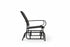 JL-0420 Patio Chair, Grey Wicker, Glider, Black Metal Frame, Outdoor