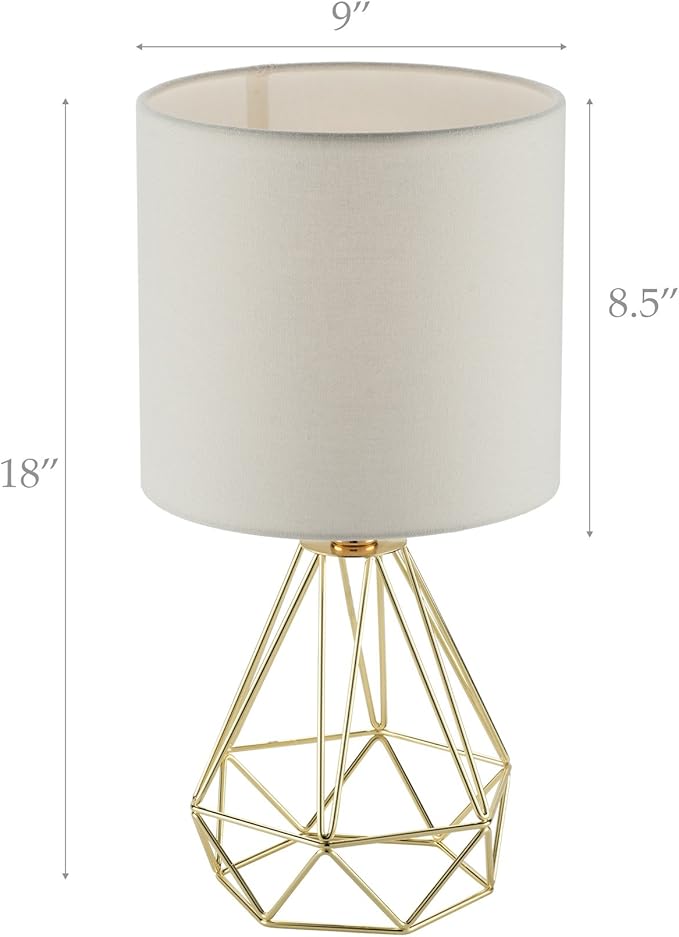 JL TL405 Lamp - Gold and White Table Lamp