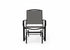 JL-0420 Patio Chair, Grey Wicker, Glider, Black Metal Frame, Outdoor