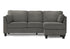 MN-148714D15    Sofa Lounger, Chaise Lounge, Upholstered, Grey Fabric