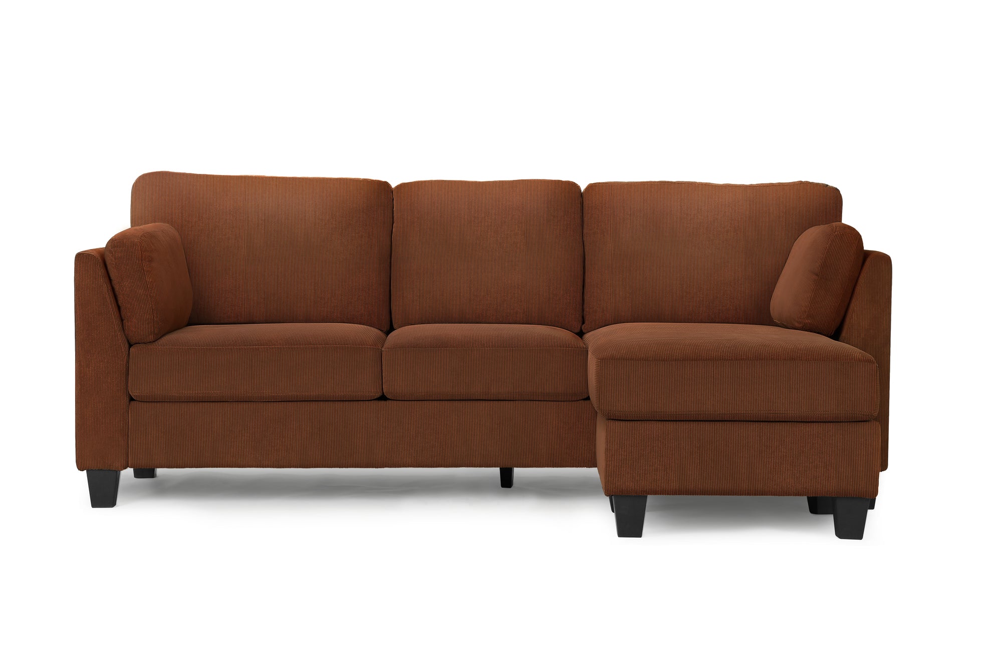 MN-168714D44    Sofa Lounger, Chaise Lounge, Upholstered, Rust Fabric, Modern, Contemporary