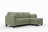 MN-IRMA 238714D77 Sectional Sofa, 87" Wide, Green, Corduroy Fabric, Vertical Tufting, Reversible