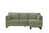 MN-IRMA 238714D77 Sectional Sofa, 87" Wide, Green, Corduroy Fabric, Vertical Tufting, Reversible