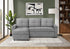 MN-T118A14L08    Sleeper Sofa, 90" Length, Convertible Sofa Bed, Storage Chaise, Light Grey Fabric, Transitional