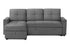 MN-T118A14L13    Sleeper Sofa, 90" Length, Convertible Sofa Bed, Storage Chaise, Dark Grey Fabric, Transitional