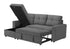 MN-T118A14L13    Sleeper Sofa, 90" Length, Convertible Sofa Bed, Storage Chaise, Dark Grey Fabric, Transitional