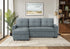 MN-T11A8A14L83    Sleeper Sofa, 90" Length, Convertible Sofa Bed, Storage Chaise, Light Blue Fabric, Transitional