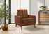 MN-268J11L44    Chair, 31" Wide, Accent Chair, Upholstered, Rust Fabric, Walnut Wood Legs, Mid Century