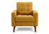 MN-278J11L68    Chair, 31" Wide, Upholstered, Accent Chair, Orange Fabric, Mid Century
