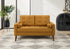 MN-318J12L68    Love Seat, 58" L, Upholstered, Living Room, Orange Fabric, Walnut Wood Legs, Mid Century