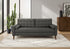 MN-338J13L17    Sofa, 75"l, Upholstered, Decorative Pillows Included, Solid Wood Legs, Dark Grey Fabric, Mid Century, Modern