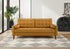 MN-358J13L68    Sofa, 75"l, Decorative Pillows Included, Solid Wood Legs, Upholstered, Orange Fabric, Mid Century