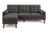 MN-378J14L17    Sofa Lounger, 85" Wide, Upholstered, Chaise Lounge, Walnut Solid Wood Legs, Mid Century, Modern