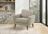MN-428J21L31    Chair, 34" Wide, Upholstered, Accent Chair, Light Brown Fabric, Walnut Wood Legs, Mid Century, Modern