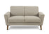 MN-458J22L31    Love Seat, 58" L, Upholstered, Living Room, Light Brown Fabric, Walnut Wood Legs, Mid Century, Modern