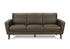 MN-478J23A08    Sofa, 77"l, Upholstered, Solid Wood Legs, Brown Leather-look, Contemporary, Modern