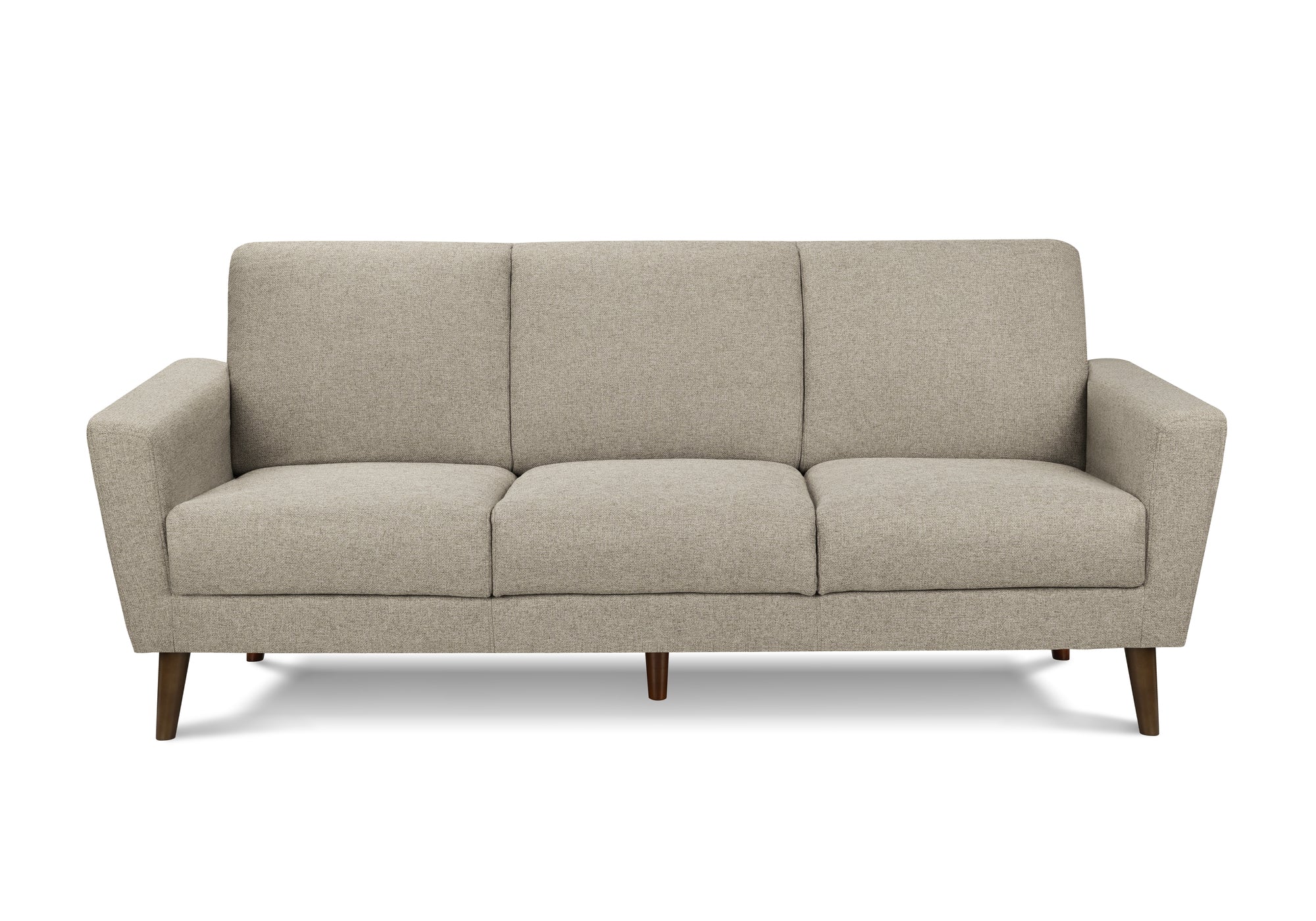 MN-F468J23L31    Sofa, 77"l, Upholstered, Solid Wood Legs, Light Brown Fabric, Contemporary, Modern