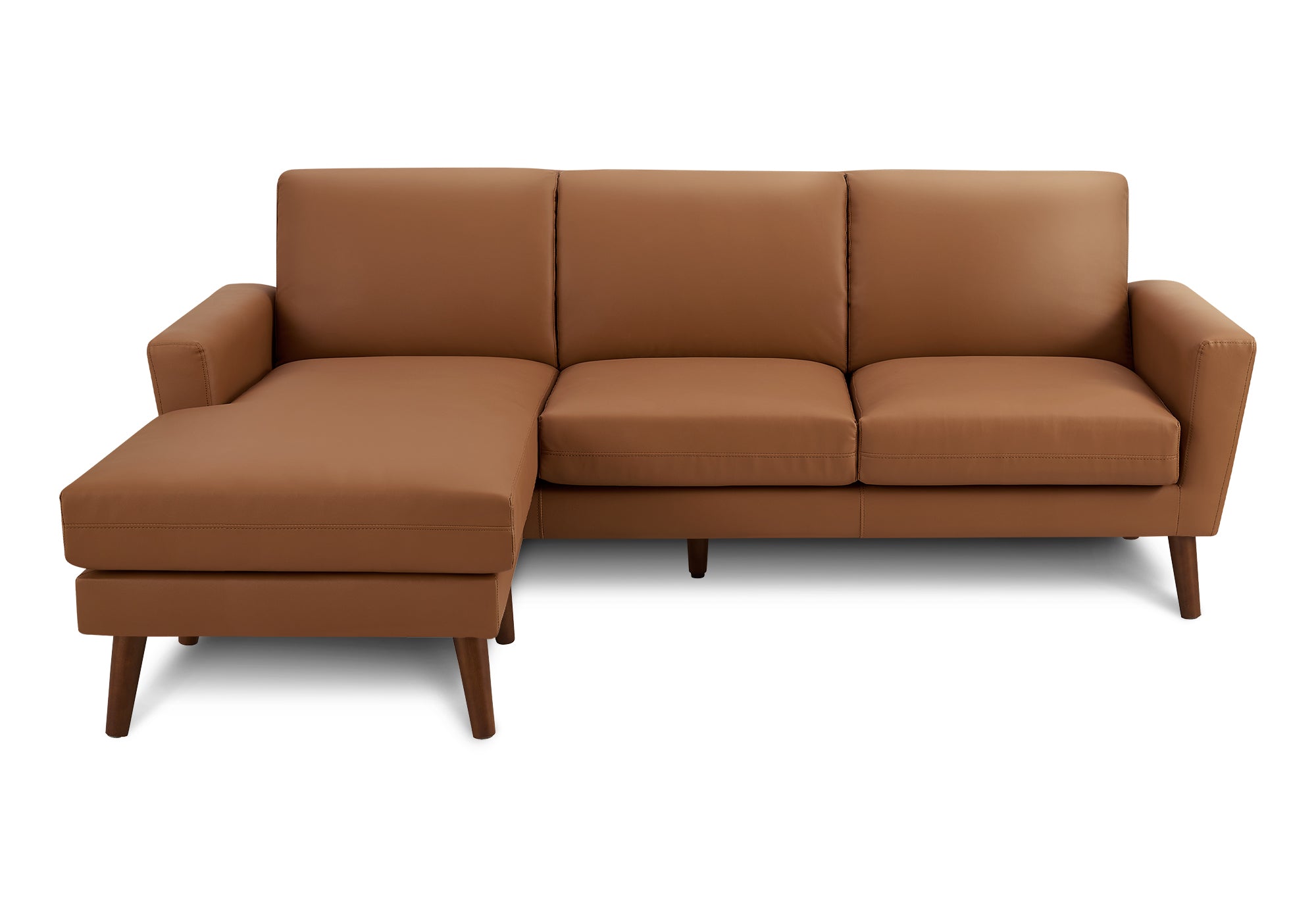MN-498J24710    Sofa Lounger, 86" Wide, Upholstered, Walnut Solid Wood Legs, Mid Century