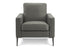 MN-W528J31A02    Chair, 32" Wide, Upholstered, Accent Chair, Dark Grey Leather Look, Black Metal Legs, Contemporary, Modern