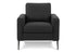 MN-538J31L19    Chair, 32" Wide, Upholstered, Accent Chair, Black Fabric, Black Metal Legs, Contemporary, Modern