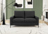 MN-558J32L19    Love Seat, 58" L, Upholstered, Living Room, Black Fabric, Black Metal Legs, Contemporary, Modern