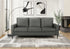 MN-568J33A02    Sofa, 75"l, Upholstered, Metal Legs, Grey Leather-look, Contemporary, Modern