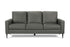 MN-568J33A02    Sofa, 75"l, Upholstered, Metal Legs, Grey Leather-look, Contemporary, Modern