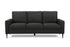 MN-578J33L19    Sofa, 75"l, Upholstered, Metal Legs, Black Fabric, Contemporary, Modern