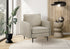 MN-K618K11C04    Chair, 32" Wide, Upholstered, Accent Chair, Beige Fabric, Black Metal Legs