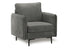 MN-K618K11C18    Chair, 32" Wide, Upholstered, Accent Chair, Dark Grey Fabric, Black Metal Legs