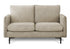 MN-E638K12C04    Love Seat, 58" L, Upholstered, Living Room, Beige Fabric, Black Metal Legs