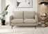 MN-E638K12C04    Love Seat, 58" L, Upholstered, Living Room, Beige Fabric, Black Metal Legs
