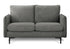 MN-E638K12C18    Love Seat, 58" L, Upholstered, Living Room, Dark Grey Fabric, Black Metal Legs