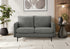 MN-E638K12C18    Love Seat, 58" L, Upholstered, Living Room, Dark Grey Fabric, Black Metal Legs