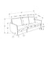 MN-T658K13C04    Sofa, 76"l, Upholstered, Metal Legs, Beige Fabric, Black Metal Legs, Contemporary, Modern