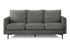 MN-T658K13C18    Sofa, 77"l, Upholstered, Metal Legs, Dark Grey Fabric, Black Metal Legs