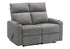 MN-758M12019    Reclining Love Seat, 50" Wide, 2 Seater, Upholstered, Small, Dark Grey Fabric, Contemporary