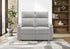MN-768M12031    Reclining Love Seat, 50" Wide, 2 Seater, Upholstered, Small, Light Grey Fabric, Contemporary