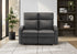MN-778M12070    Reclining Love Seat, 50" Wide, 2 Seater, Upholstered, Small, Manual Recliner, Grey Leather-look, Contemporary, Modern