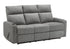 MN-788M13019    Reclining Sofa, 70" Wide, 3 Seater, Small, Manual Recliner, Dark Grey Fabric, Contemporary