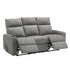 MN-788M13019    Reclining Sofa, 70" Wide, 3 Seater, Small, Manual Recliner, Dark Grey Fabric, Contemporary