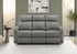 MN-788M13019    Reclining Sofa, 70" Wide, 3 Seater, Small, Manual Recliner, Dark Grey Fabric, Contemporary