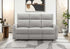 MN-798M13031    Reclining Sofa, 70" Wide, 3 Seater, Small, Manual Recliner, Light Grey Fabric, Contemporary