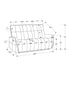 MN-868P13451    Reclining Sofa, Power Recliner, 70" Wide, 3 Seater, Usb Port Included, Small, Light Grey Fabric, Contemporary