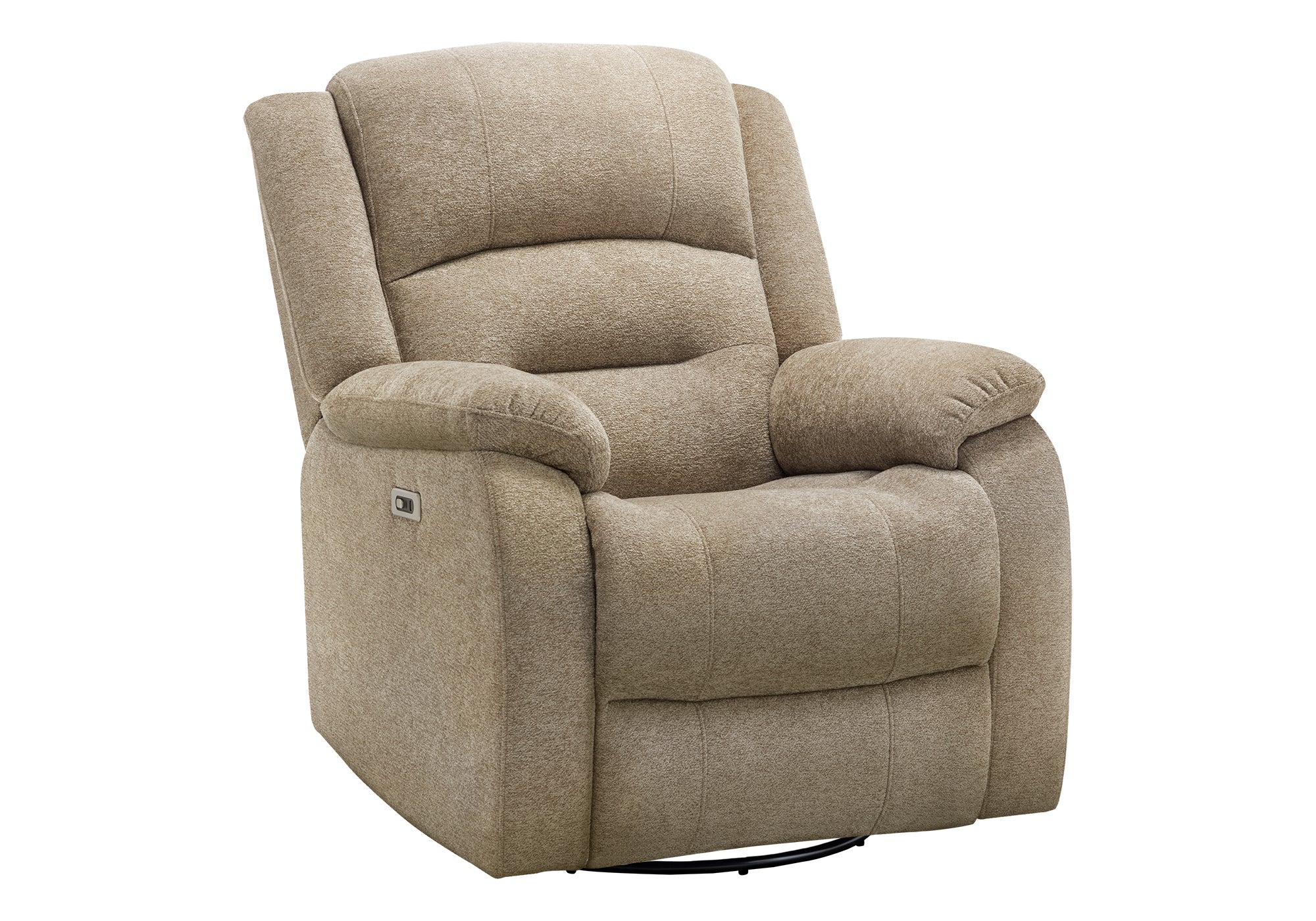 MN-L878P21406    Reclining Chair, Usb Ports Included, Large, Upholstered, Beige Fabric, Transitional