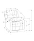 MN-L878P21406    Reclining Chair, Usb Ports Included, Large, Upholstered, Beige Fabric, Transitional