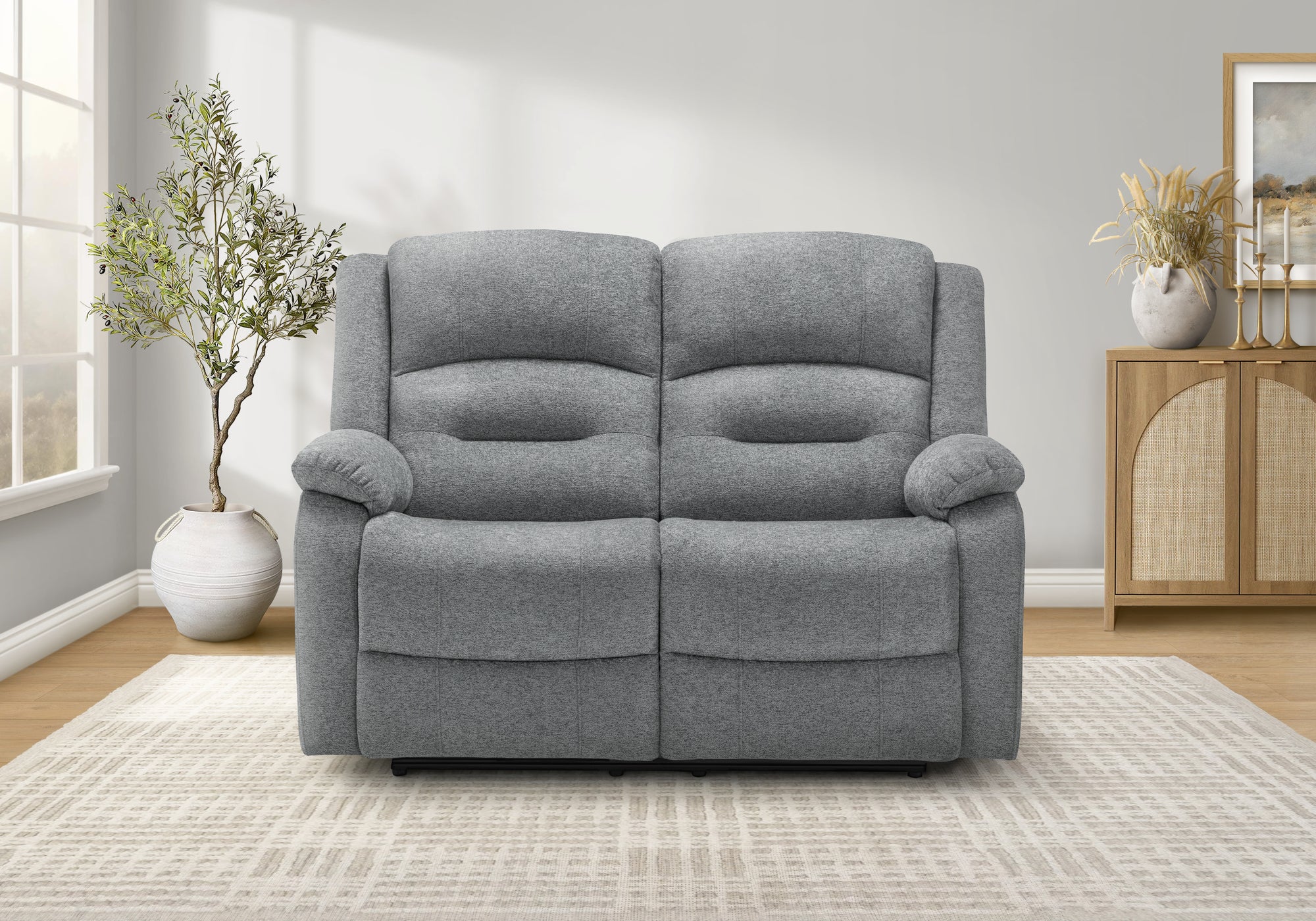 MN-L908P22418    Reclining Love Seat, Power Recliner, 2 Seater, 50" Wide, Small, Usb Port Included, Upholstered, Transitional